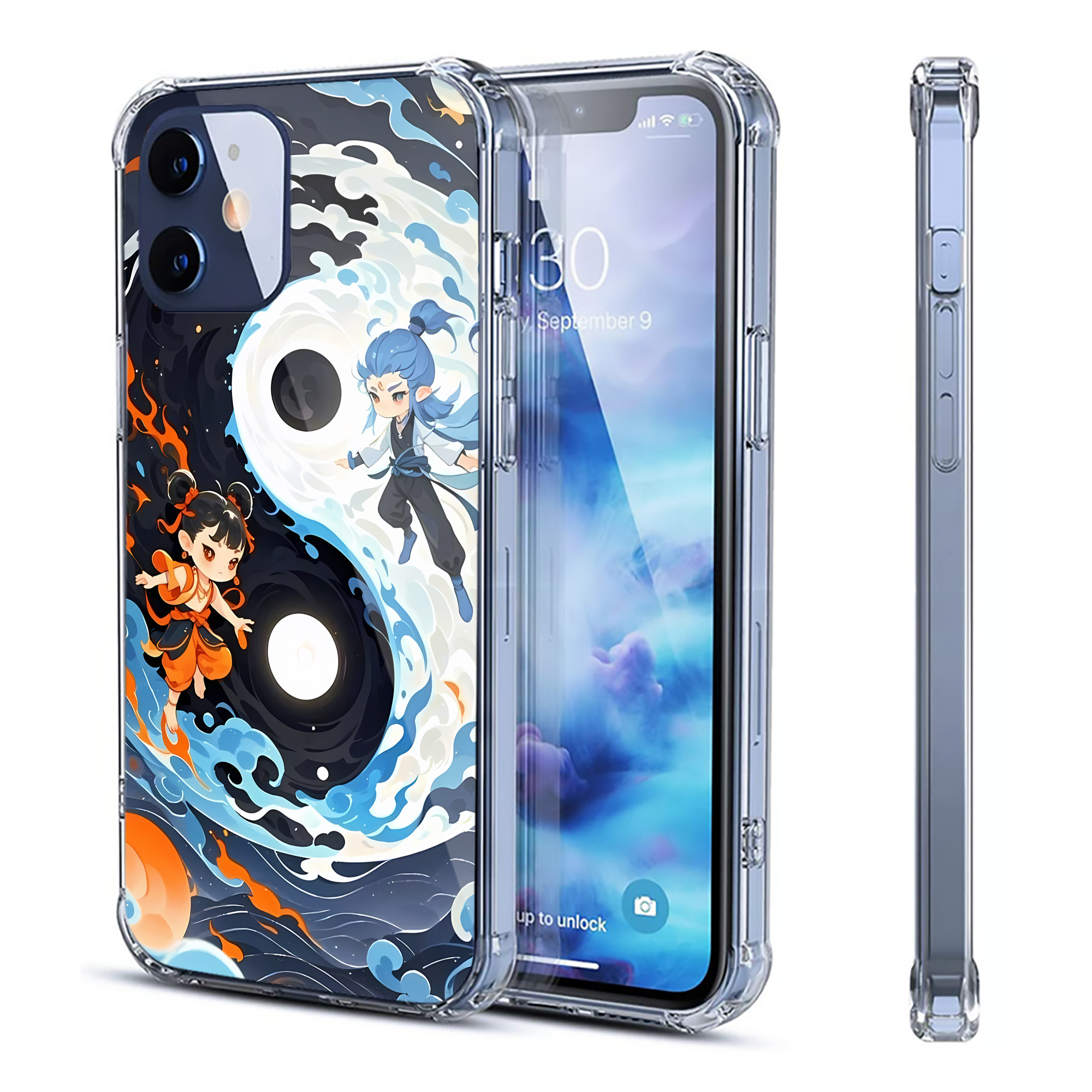 （画像用） Ne Zha 2 ナタ 魔童の大暴れ 【iPhone 12シリーズ対応】透明スマホケース（クリアソフトケース）